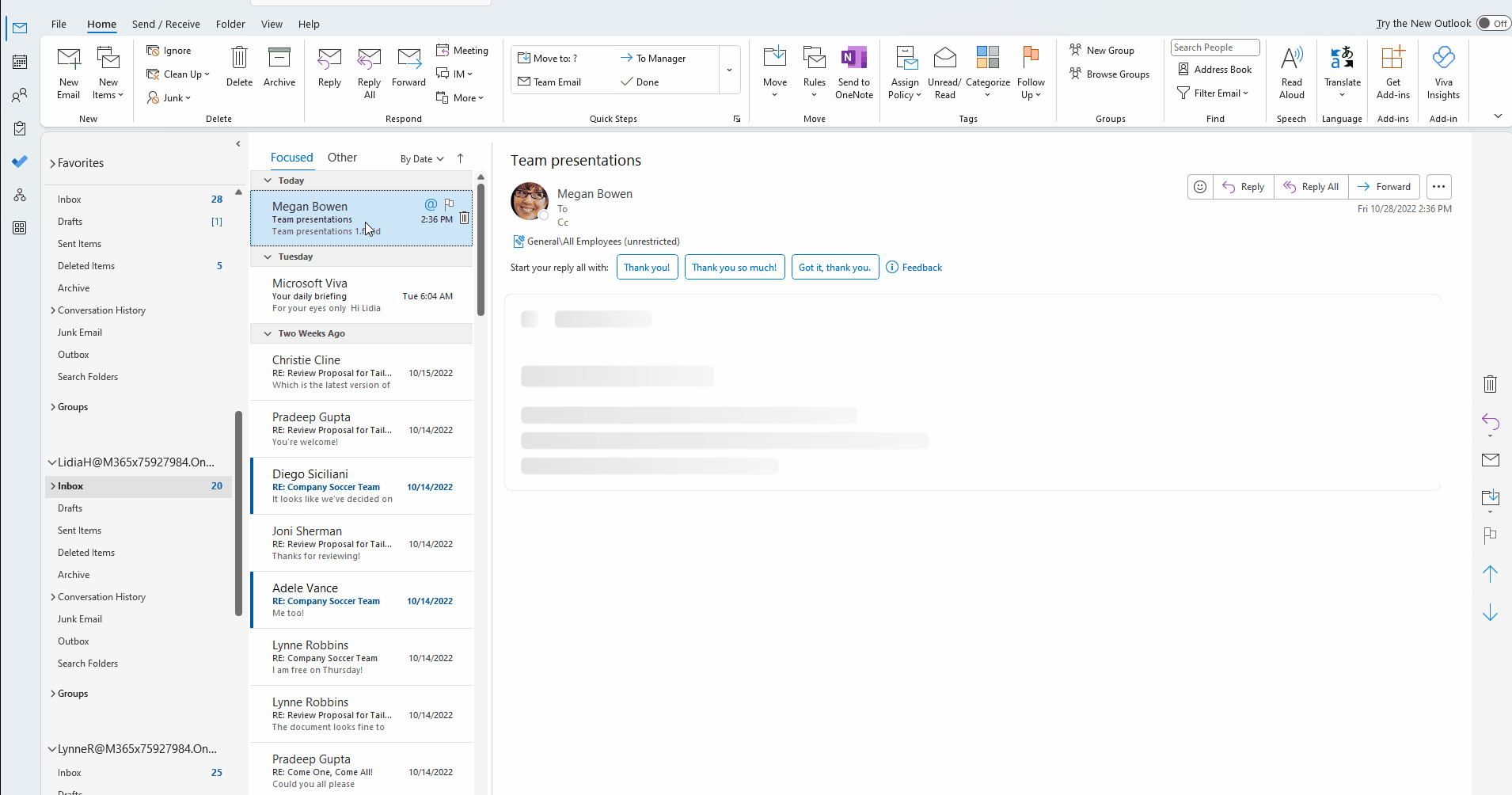 People collaborating withing Email